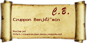Czuppon Benjámin névjegykártya