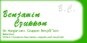 benjamin czuppon business card